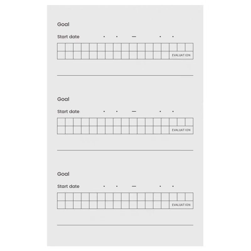 Good habit Track Colored Memo Pad | Goal Habit Track Life Planner Notes Pad | Planner Journal Accessories Study School Office Supplies