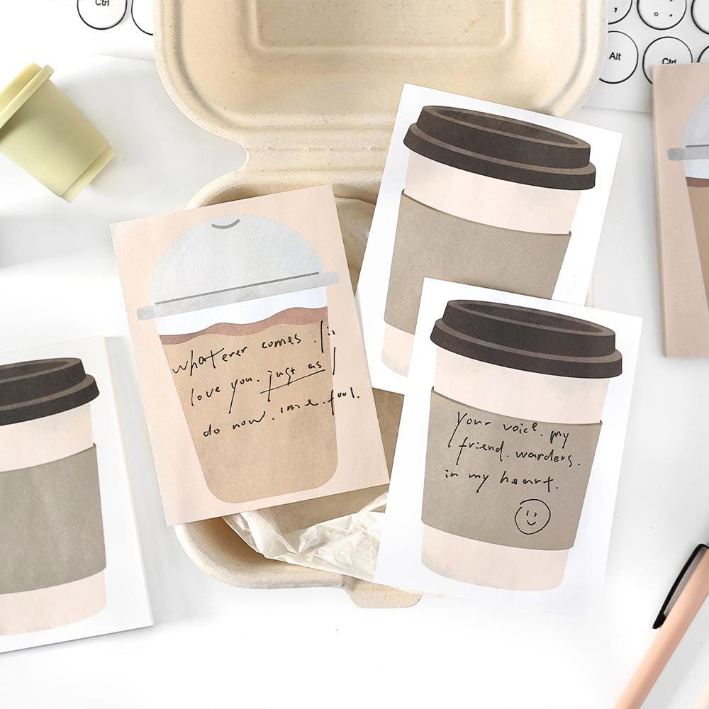 Creative Coffee Notebook Notepad | Latte Suitcase Planner NoteMemo Pad | Planner Journal School Office Supplies