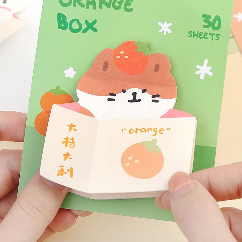 Cute Cat Sticky Notes | Cat's Box Planner Sticky Memo Pad | Writing Pad | Planner Memo | Stationery Planner Journal Accessory Supplies