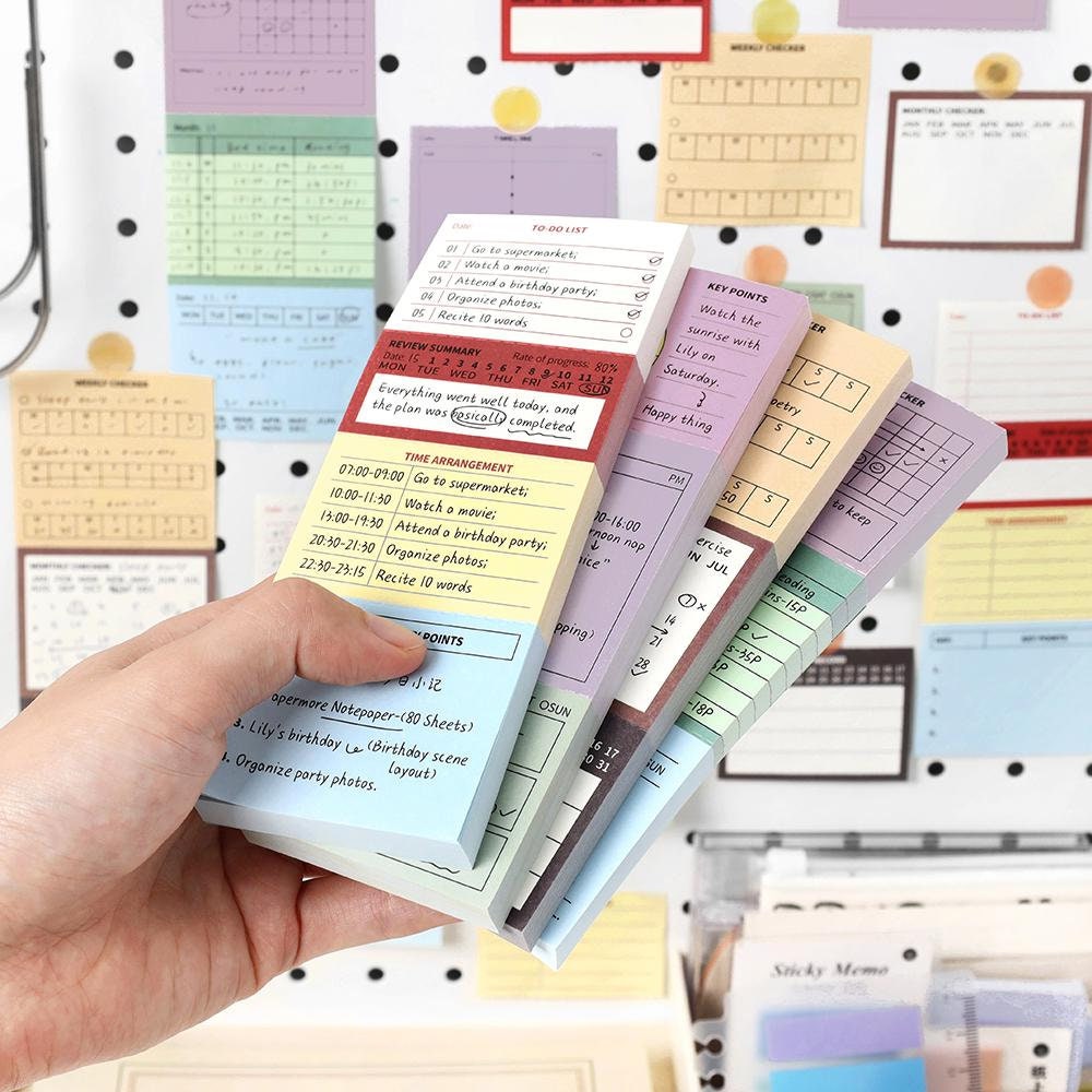 Multifunctional Tearable Note Pad | Memo Pad | Weekly Monthly Plan | TO-DO List | Journal Plan Accessories | Student Office School Supplies