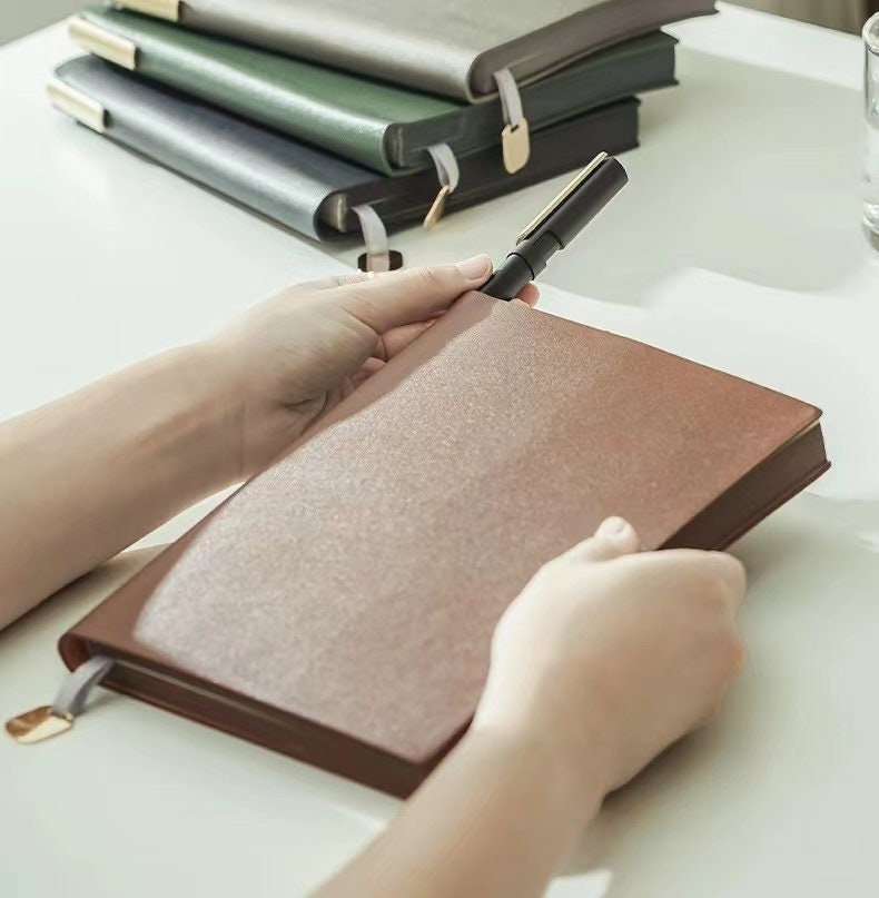 A5 Soft Vegan Leather Lined Notebooks | Bullet Journal | School Office Study Student Notebook | Journal Diary Agenda Planner