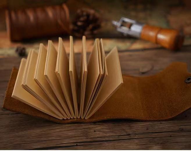 Mini 100% Genuine Leather Journal Notebook | Pocket Portable Journal Agenda Planner | Vintage Travel Journal | Gift for Her Him