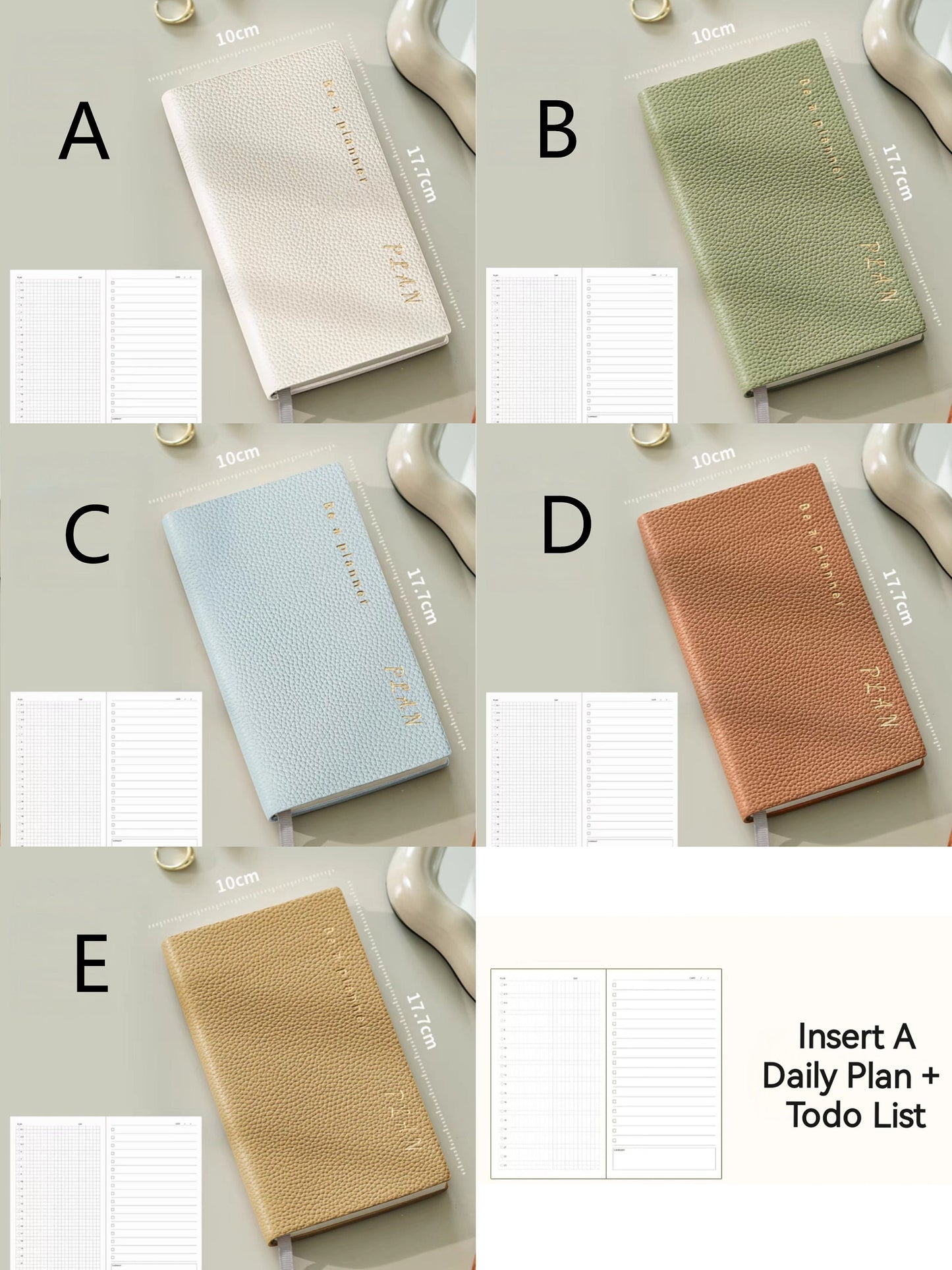 Soft Pebbled Vegan Leather To Do List Notebook | Minimalist Planner Journal | School Student Office Supplies Stationery | Daily Plan