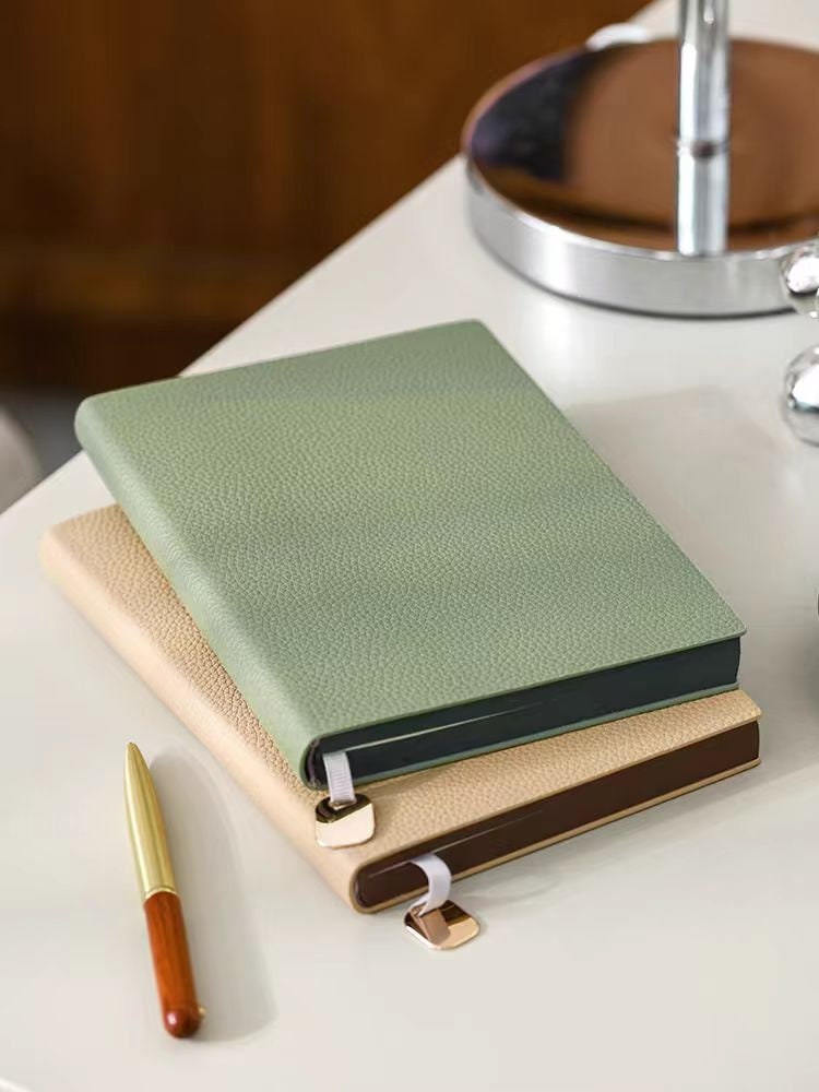A5 Soft Pebbled Leather Notebook | Minimalist Planner Journal | A5 Lined Notebook | School Student Office Supplies Stationery | Gift for Her