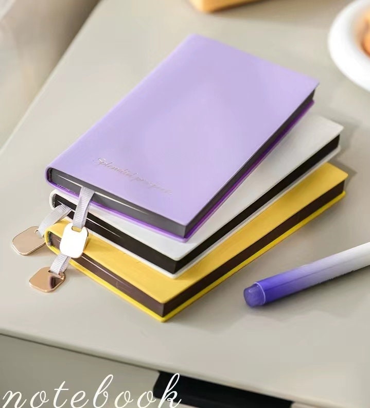 Colorful Lined Notebook | Pocket Notebook | Minimalist Planner Journal | School Student Office Supplies Stationery | Gift for Her