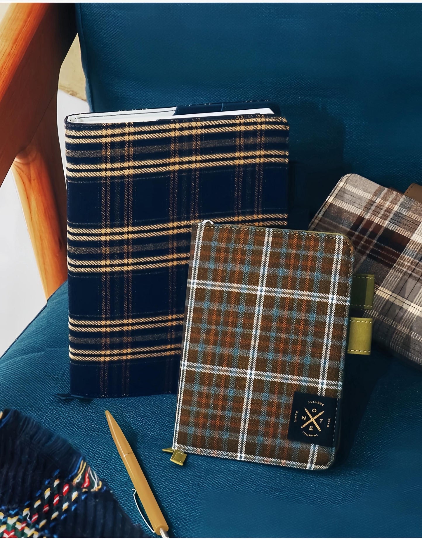 2025 Retro Plaid Notebook Cover | A5 A6 Refillable Notebook | Suitable for Hobonichi and Midori