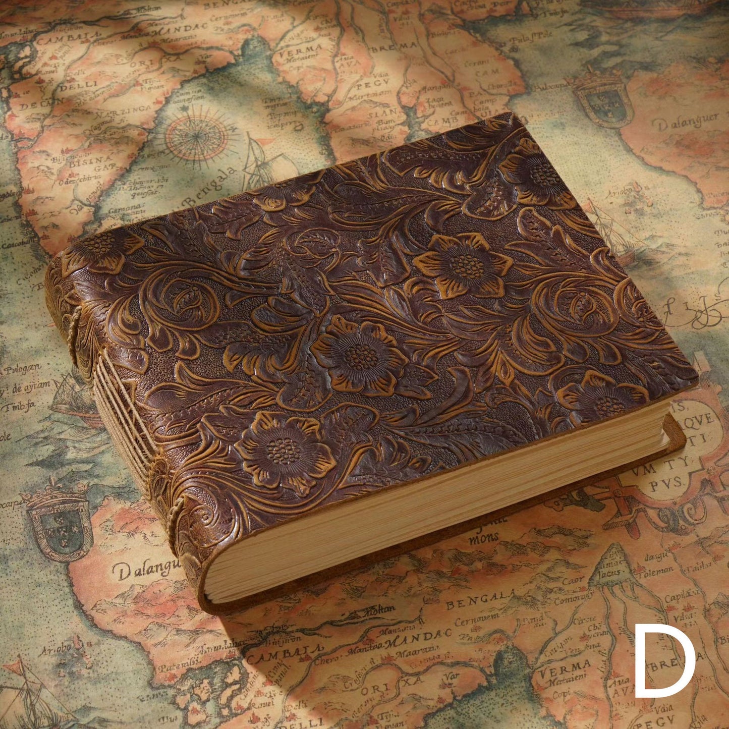 100% Genuine Leather Vintage Thick Journal Sketchbook | Handmade Travel Record Memory Book Notebook Diary Planner | Gift for Her Him