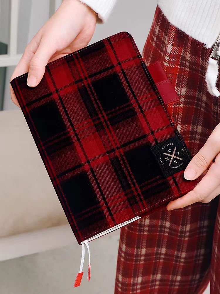 2025 Retro Plaid Notebook Cover | A5 A6 Refillable Notebook | Suitable for Hobonichi and Midori