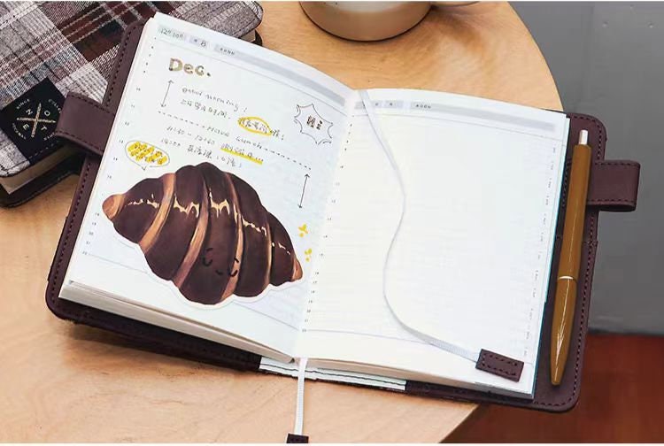 2025 Retro Plaid Notebook Cover | A5 A6 Refillable Notebook | Suitable for Hobonichi and Midori