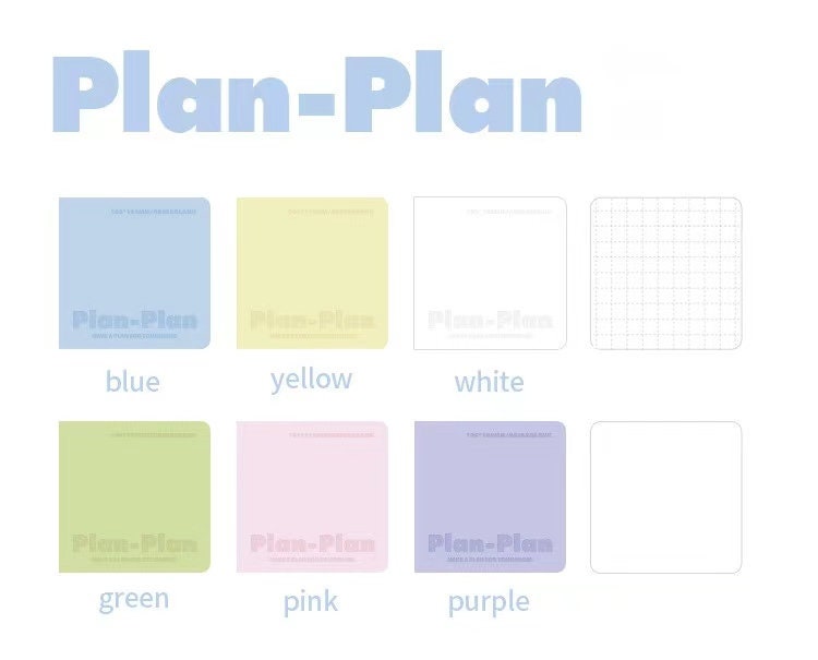 Square Portable Soft Colorful Notebook | Grided and Blank Pages | Pocket Notebook Journal | School Student Office Supplies Stationery