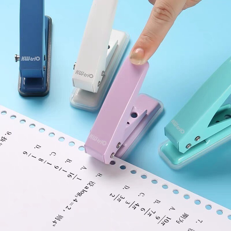 Strong Single Hole Paper Puncher | 20 Sheet Punch Capacity | 1/4" Circle Hole | Loose Leaf | Binding Supplies