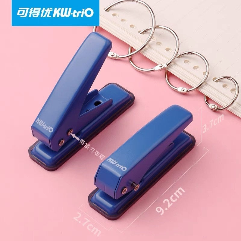 Strong Single Hole Paper Puncher | 20 Sheet Punch Capacity | 1/4" Circle Hole | Loose Leaf | Binding Supplies