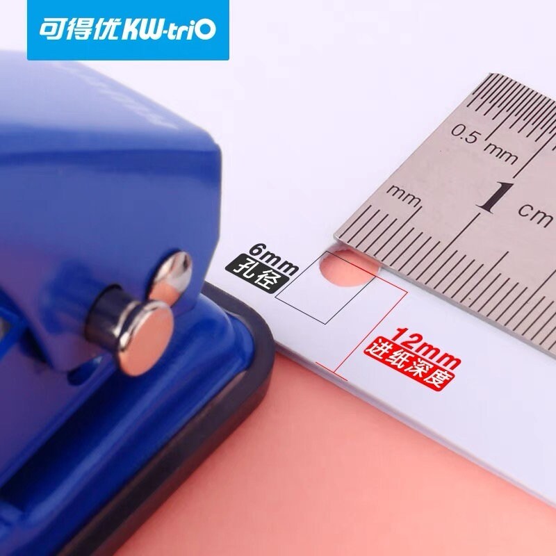 Strong Single Hole Paper Puncher | 20 Sheet Punch Capacity | 1/4" Circle Hole | Loose Leaf | Binding Supplies