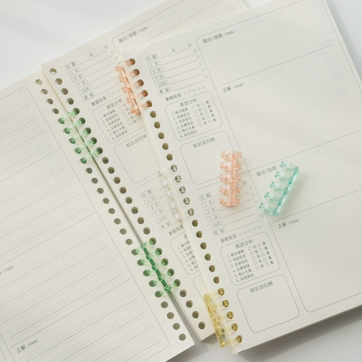 Plastic Binding Spiral Rings| A5 B5 A4 | DIY Smart Ring Binder | Study Supplies