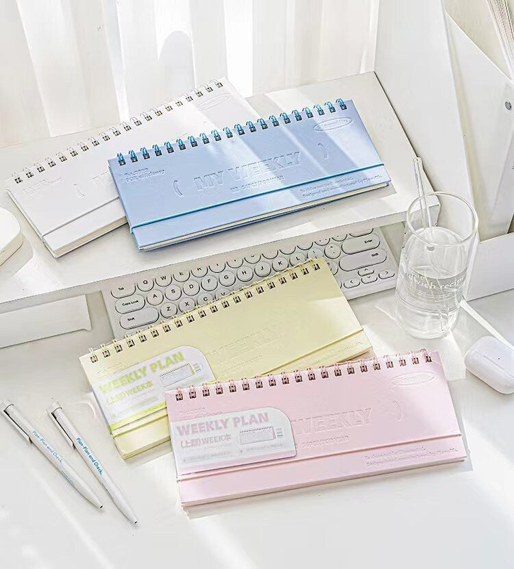 Colorful Spiral Weekly Planner | Weekly Record Book|Weekly Time Schedul Plan Journal | 2025 Planner Notebook Agenda