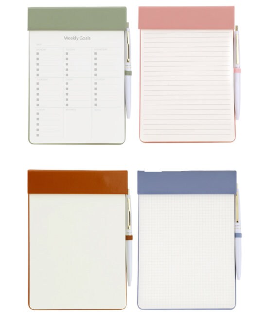 Refillable Leather Clip Board | Note Pad | Memo Pad | Weekly Plan | Office Supplies | Study Supplies