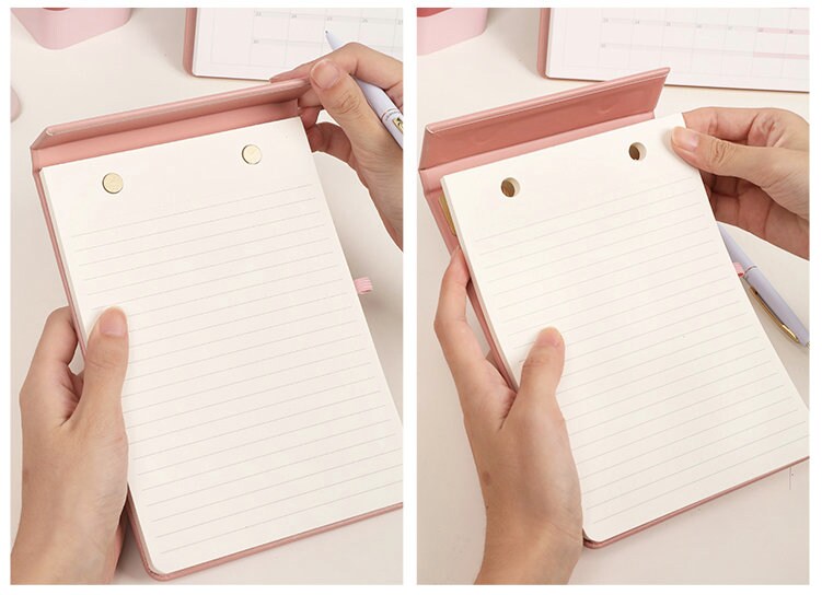 Refillable Leather Clip Board | Note Pad | Memo Pad | Weekly Plan | Office Supplies | Study Supplies