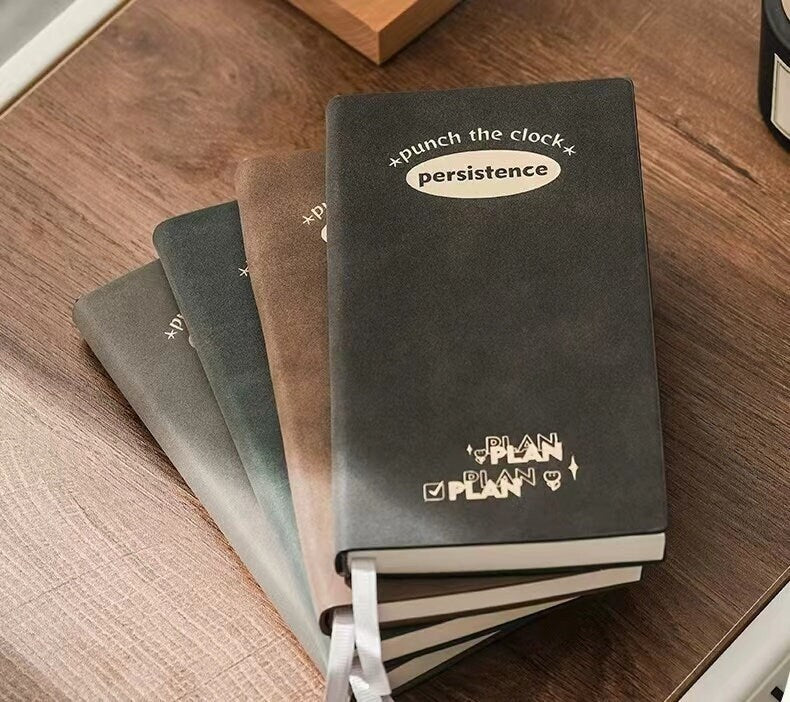 Retro To Do List Notebook | Vegan Leather Planner Journal | School Student Office Supplies Stationery | Daily Plan Timeline