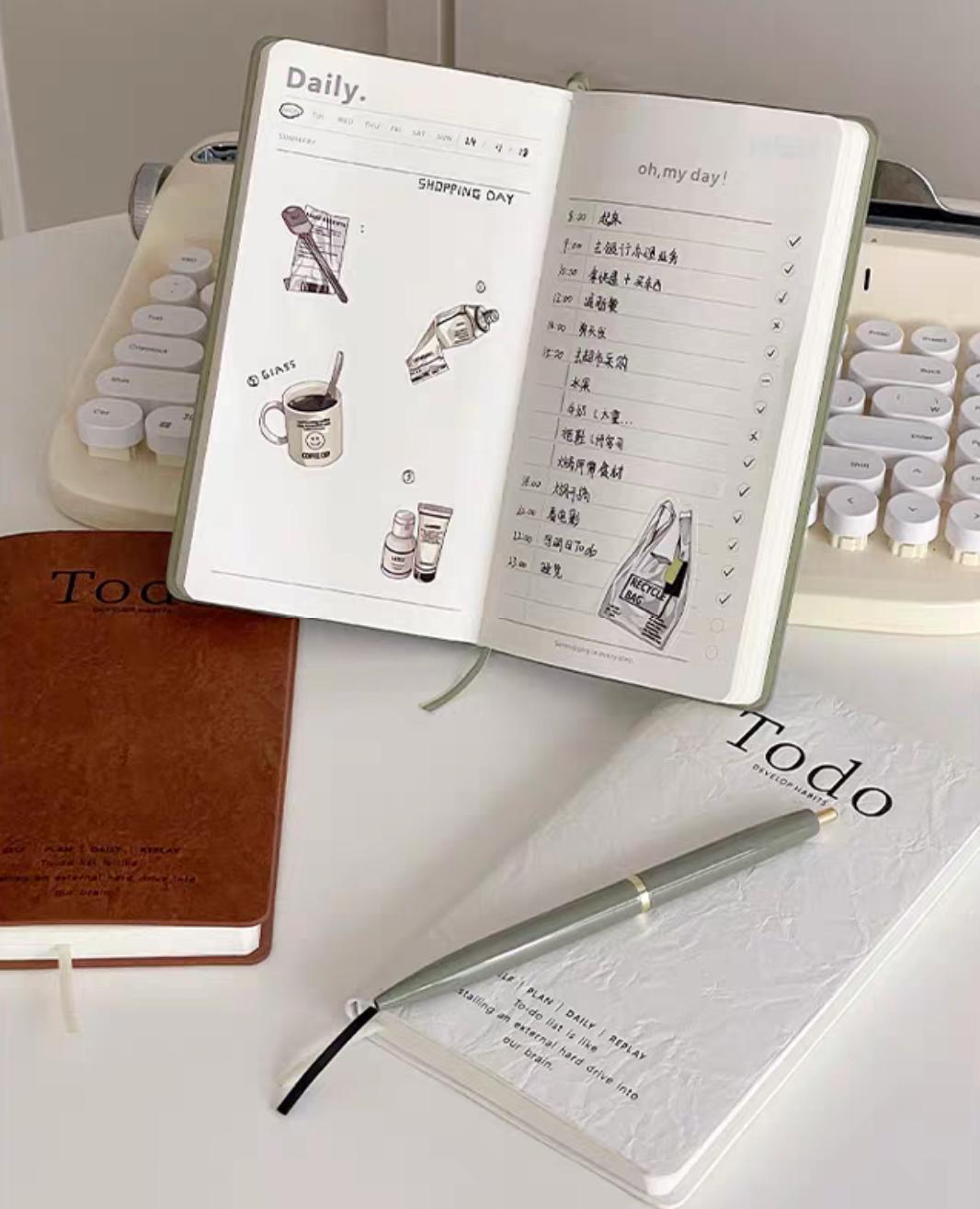 To Do List Soft Cover Vegan Leather Journal | Checklist Daily Plan Planner | 2025 Planner | Student Office Supplies | Gift for Her