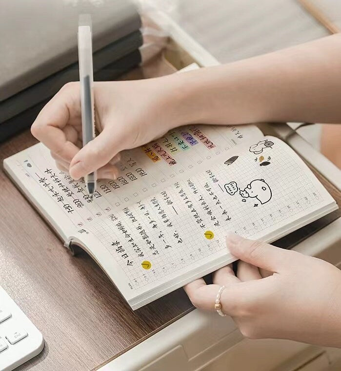 Retro To Do List Notebook | Vegan Leather Planner Journal | School Student Office Supplies Stationery | Daily Plan Timeline