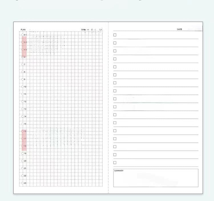 Retro To Do List Notebook | Vegan Leather Planner Journal | School Student Office Supplies Stationery | Daily Plan Timeline