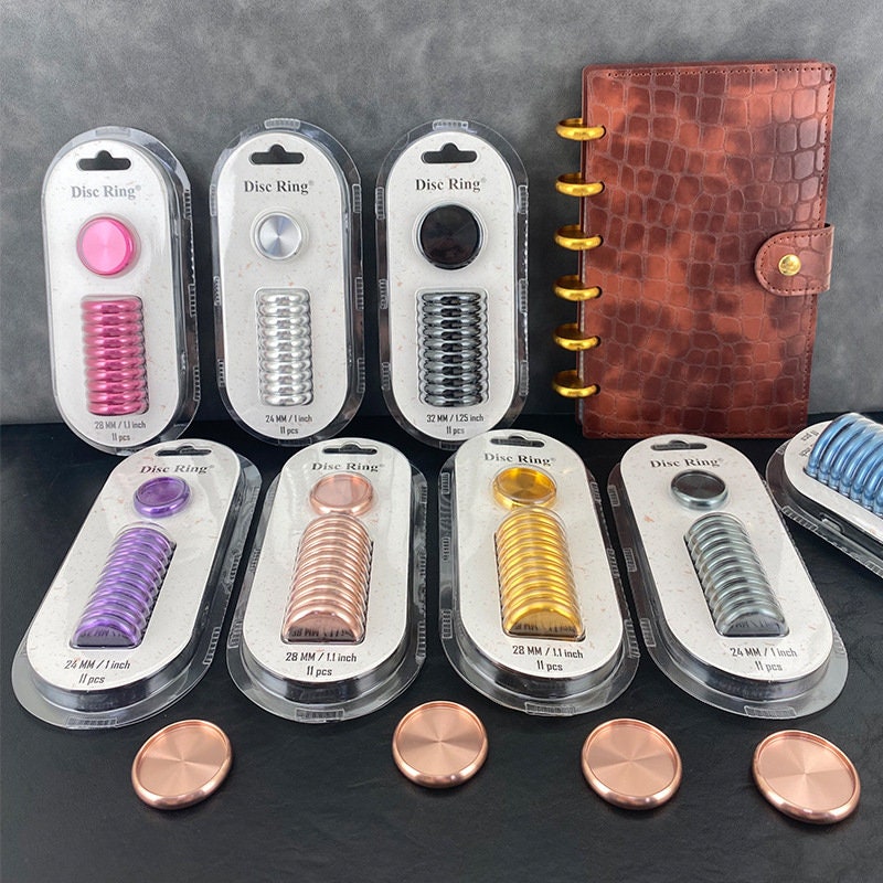 Aluminum Metal Binding Discs | Discbound Binding Discs | Plastic Happy Planner Disc Rings Sets | Plastic Discs for Discbound System