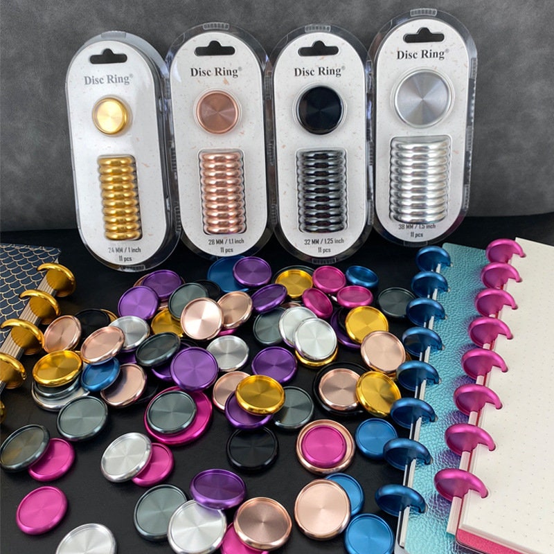 Aluminum Metal Binding Discs | Discbound Binding Discs | Plastic Happy Planner Disc Rings Sets | Plastic Discs for Discbound System