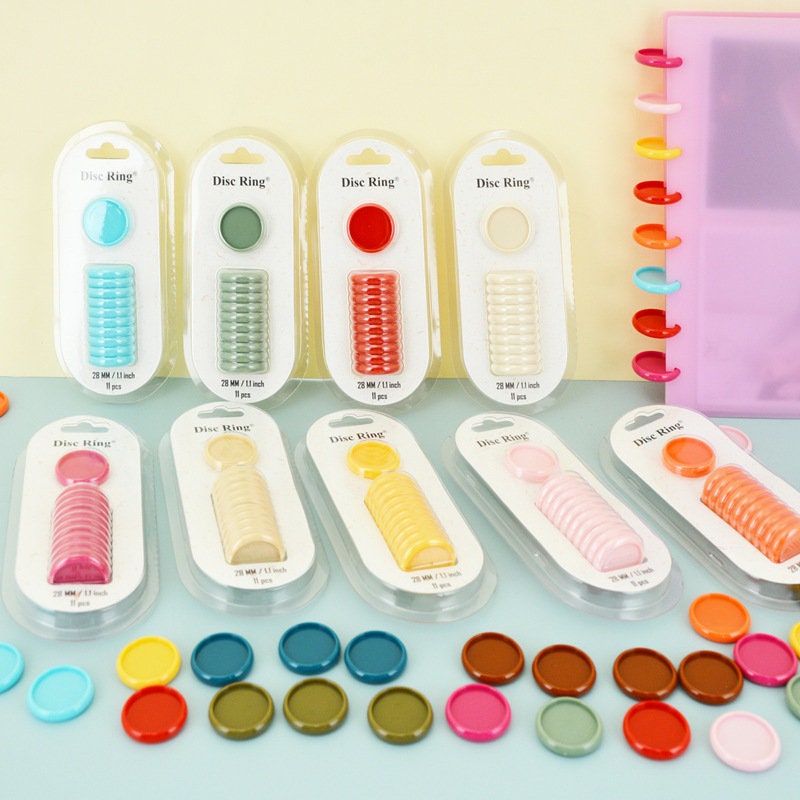 Morandi Color Binding Discs | Discbound Binding Discs | Plastic Happy Planner Disc Rings Sets | Plastic Discs for Discbound System
