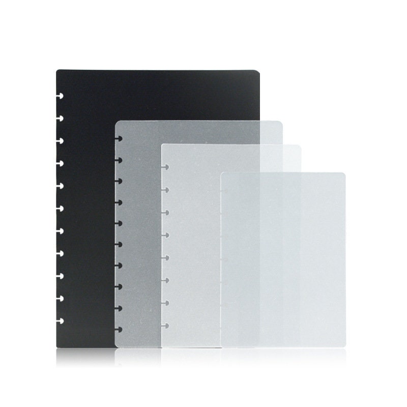 Discbound Frosted Clear Black Cover | Discbound Notebook System