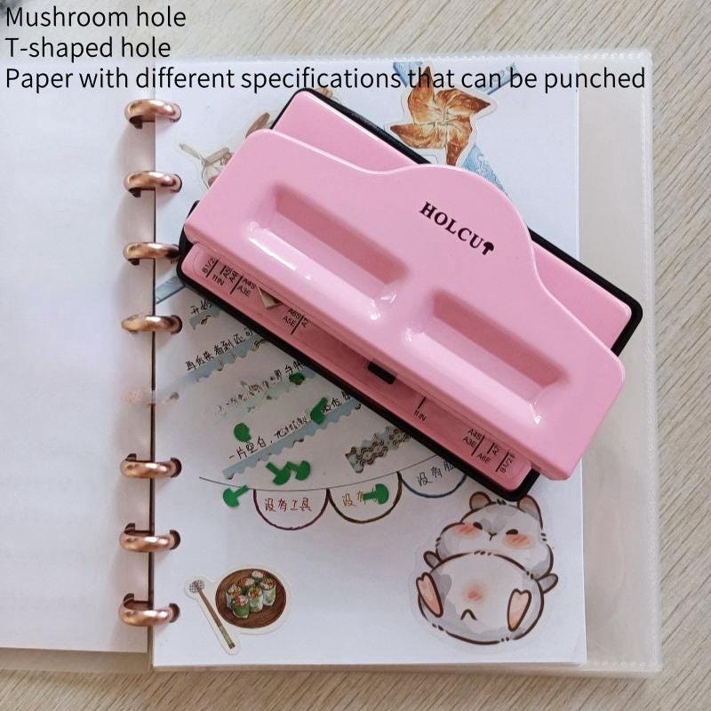 4 Hole Mushroom Holes Puncher | Disc-bound Mushroom Holes | Notebook Binding Punch Tool Office Stationery Supplies