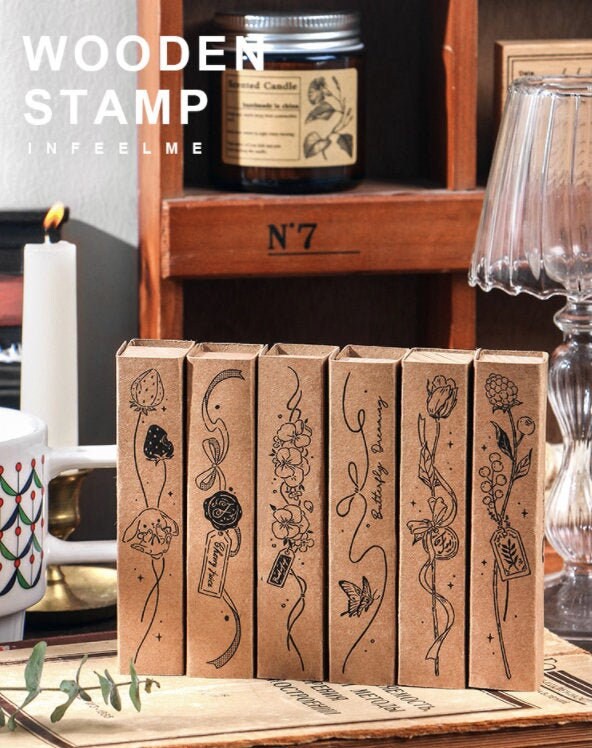 Jungle Stamp | Wooden Stamp Set | Scrapbooking | Planner Stamp | | Junk Journal