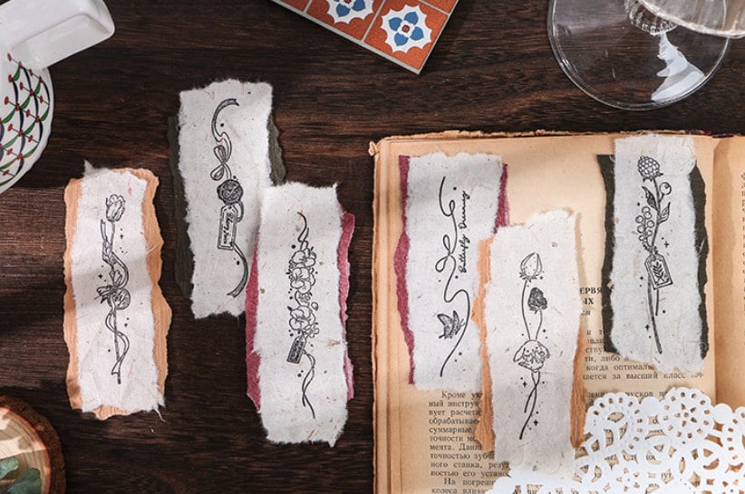 Jungle Stamp | Wooden Stamp Set | Scrapbooking | Planner Stamp | | Junk Journal