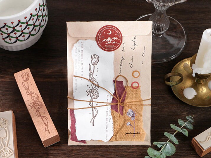 Jungle Stamp | Wooden Stamp Set | Scrapbooking | Planner Stamp | | Junk Journal