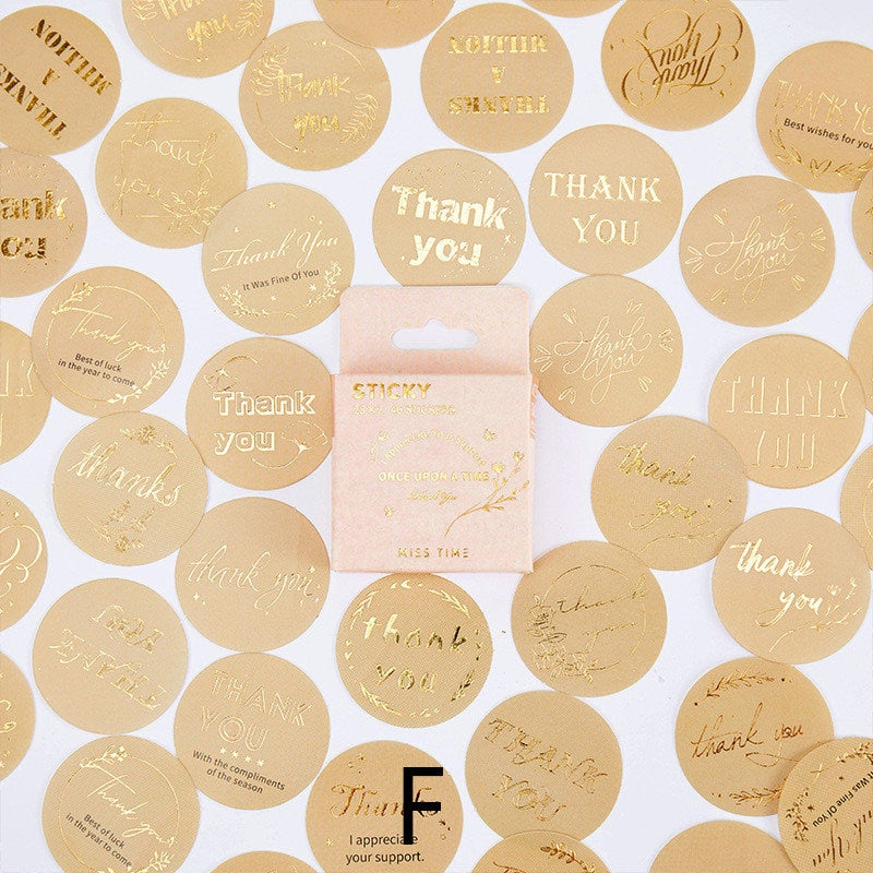 46pcs Thank You Sticker Pack / Small Business / Package Stickers / Adhesive Paper Party Gifts Wrapping DIY Box Label / Planner Sticker Set