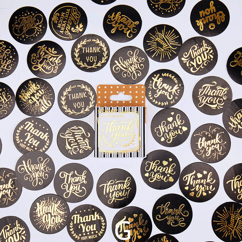 46pcs Thank You Sticker Pack / Small Business / Package Stickers / Adhesive Paper Party Gifts Wrapping DIY Box Label / Planner Sticker Set