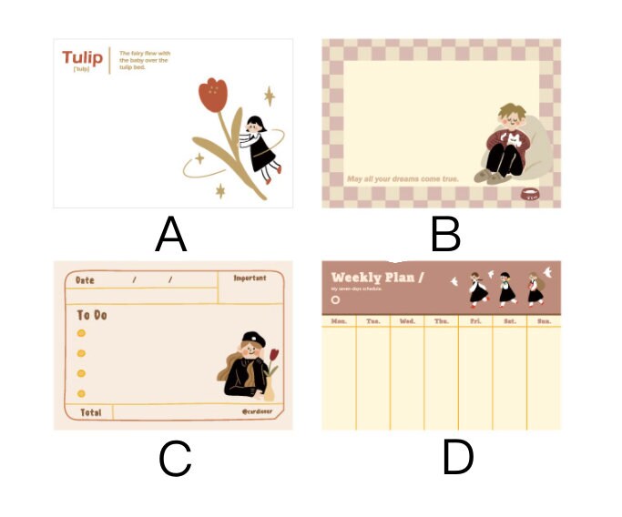 80 Sheets Cute Girl Memo Pad | Message Paper | Kawaii Stationery | Student Office School Supplies | Daily Planning | Note Paper