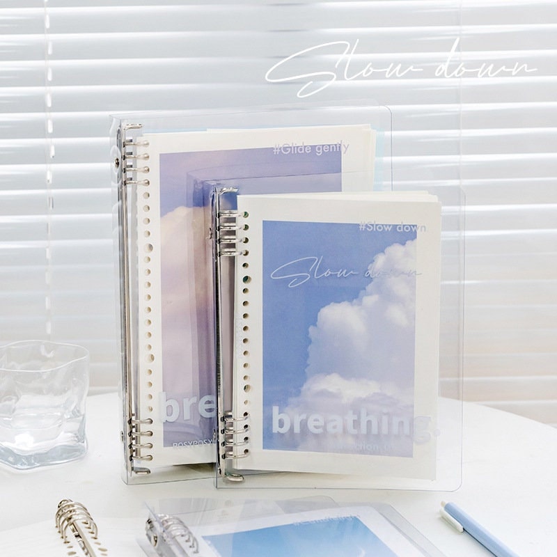 A5 B5 Breathing Notebook | 20 26 Holes Ring Binder | Loose Leaf Notebook | Study Supplies | Writing Journal | Note Taking