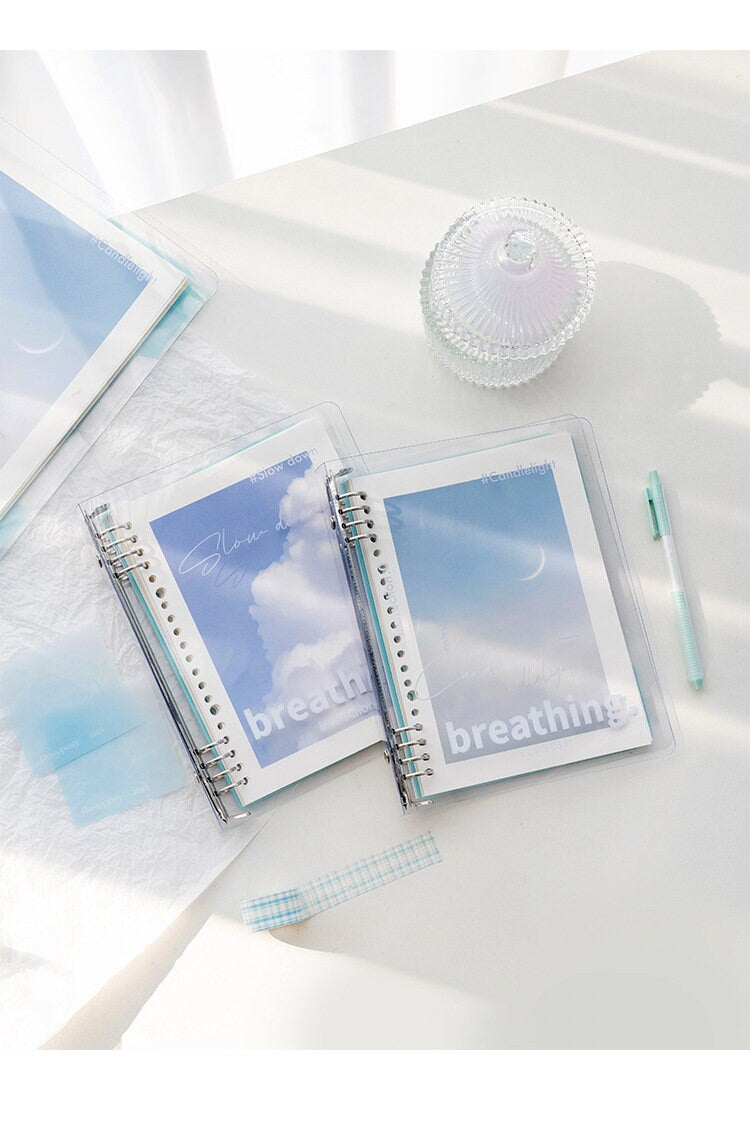 A5 B5 Breathing Notebook | 20 26 Holes Ring Binder | Loose Leaf Notebook | Study Supplies | Writing Journal | Note Taking