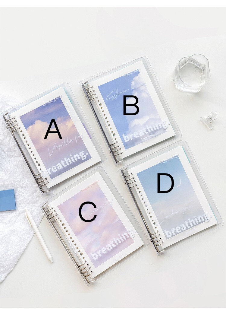 A5 B5 Breathing Notebook | 20 26 Holes Ring Binder | Loose Leaf Notebook | Study Supplies | Writing Journal | Note Taking