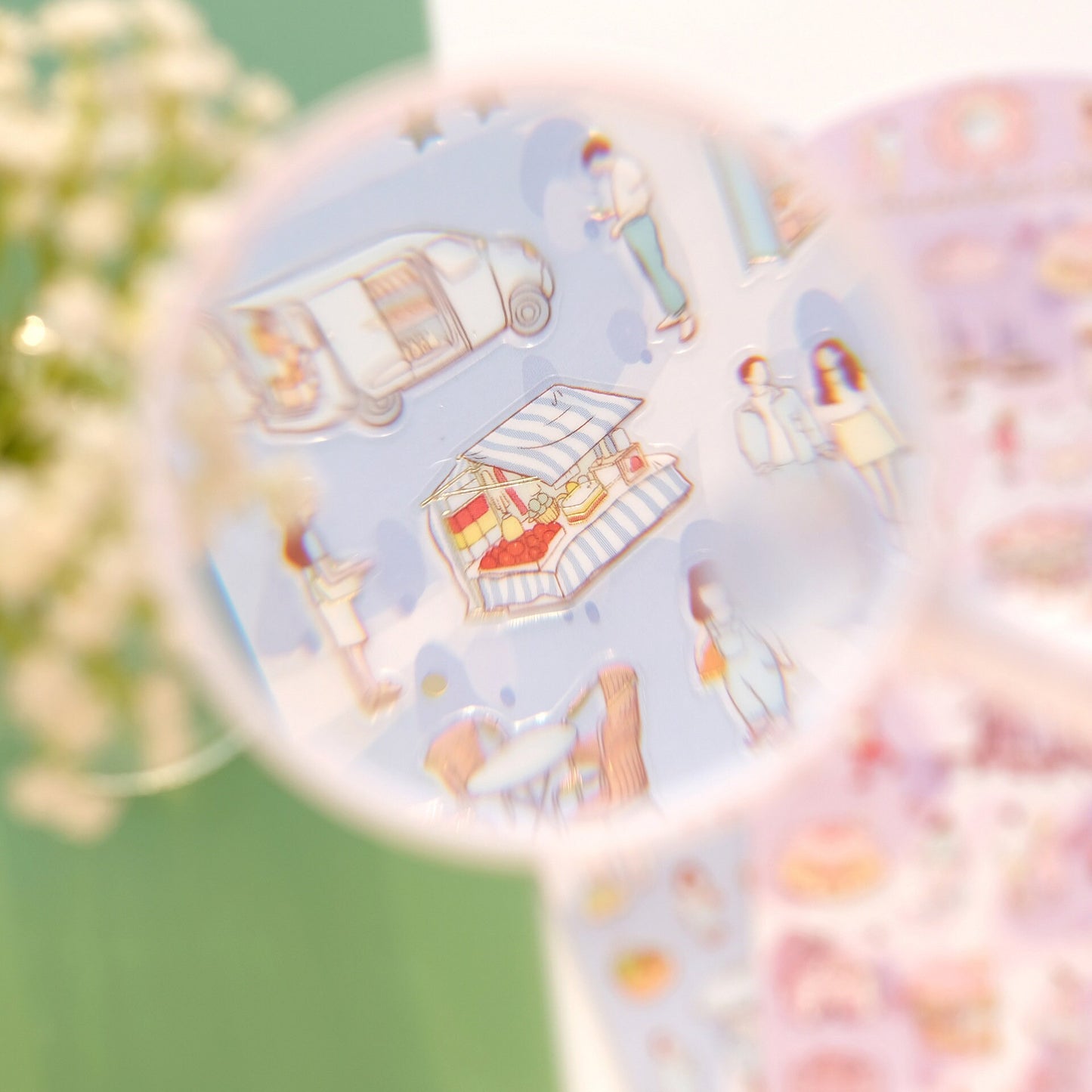 Nekoni Korean Market Zoo Coffee Shop Camping Life Stickers | Kawaii Scenes of Life Planner Stickers Junk Journal Scrapbooking Supplies