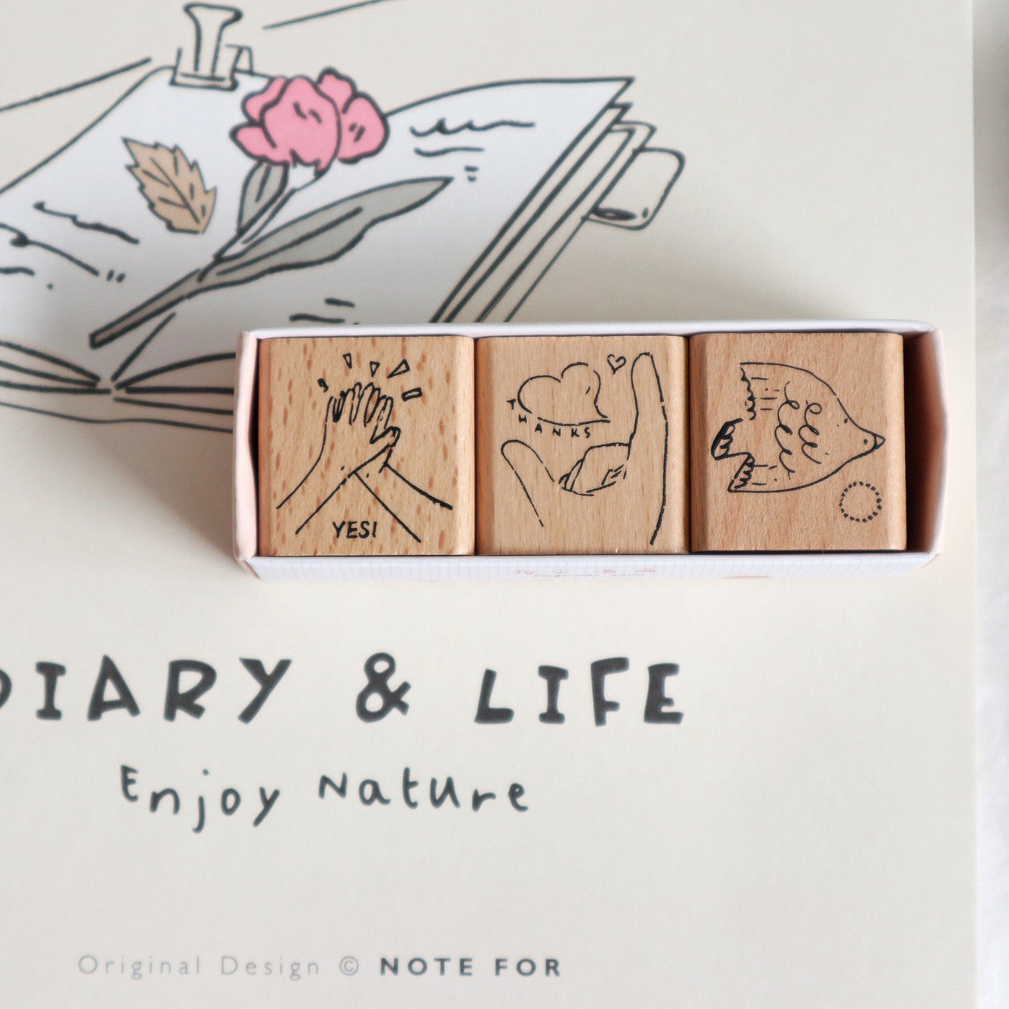 Gesture Rubber Stamp | Wooden Stamp Set | Scrapbooking Stamp | Planner Stamp | | Midori Traveler’s Notebook