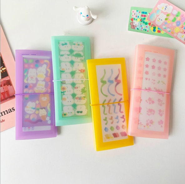 Long Sticker Storage Album | Planner Sticker Collection Book | Cutting Dies | Sticker Organizer | Desk Organization