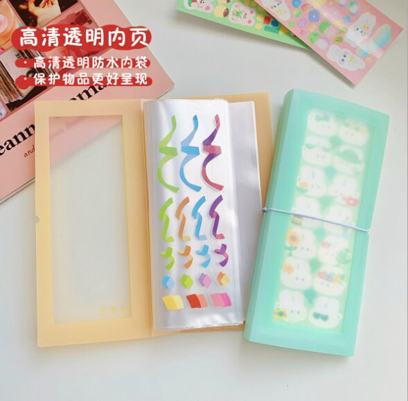 Long Sticker Storage Album | Planner Sticker Collection Book | Cutting Dies | Sticker Organizer | Desk Organization