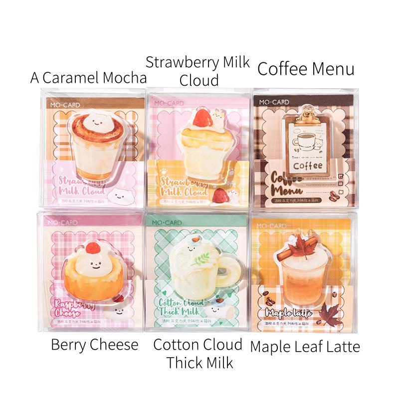 Cute Coffee Cake Acrylic Clips | Fridge Magnet | Strong Paper Clips | Cute Journal Supplies Planner Traveler's Notebook Accessories