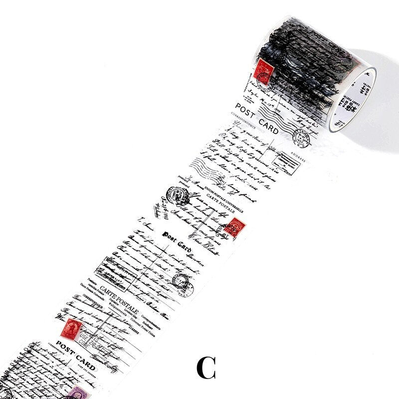 Time Manuscript Washi Tape | Japanese Washi Tape | Decorative Tapes | Planner BUJO Journaling Supplies