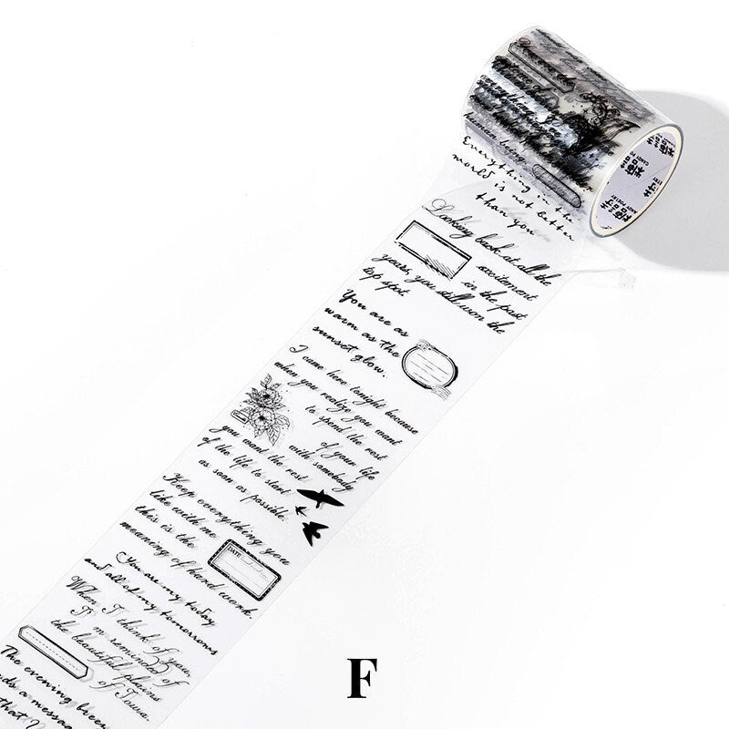 Time Manuscript Washi Tape | Japanese Washi Tape | Decorative Tapes | Planner BUJO Journaling Supplies