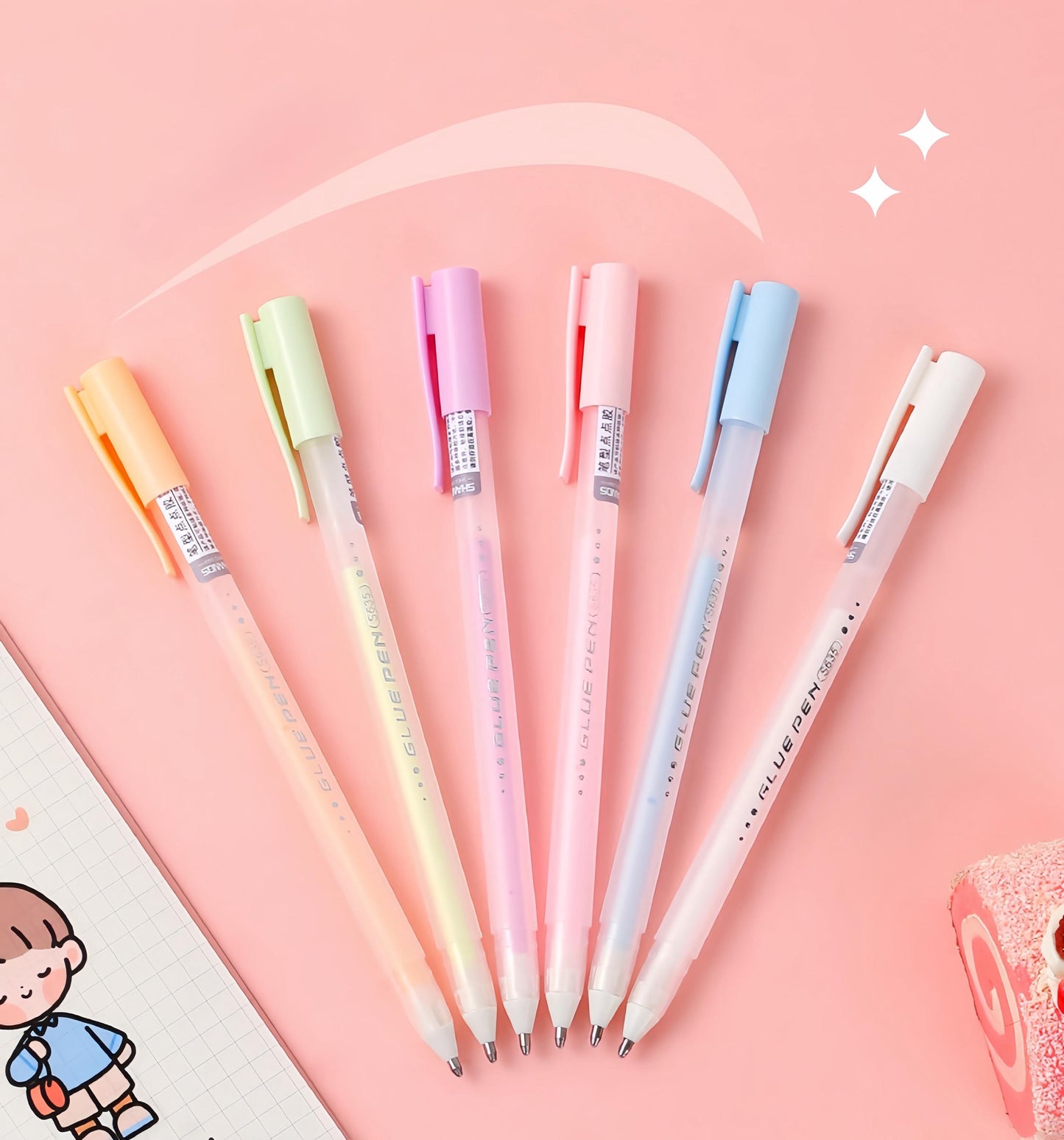 Dispensing Pen | Pen-Shaped Dotting Glue Stick | Children Creative DIY Handicrafts Artworks | Artisan Tools Pen Style Dots Glue