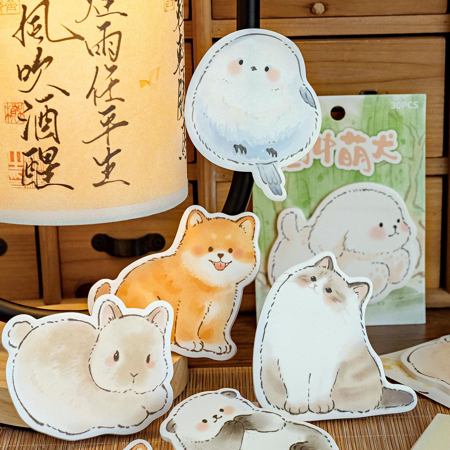 Cute Animal Sticky Notes | Shiba Inu Planner Sticky Memo Pad | Writing Pad | Planner Memo | Stationery Planner Journal Accessory Supplies