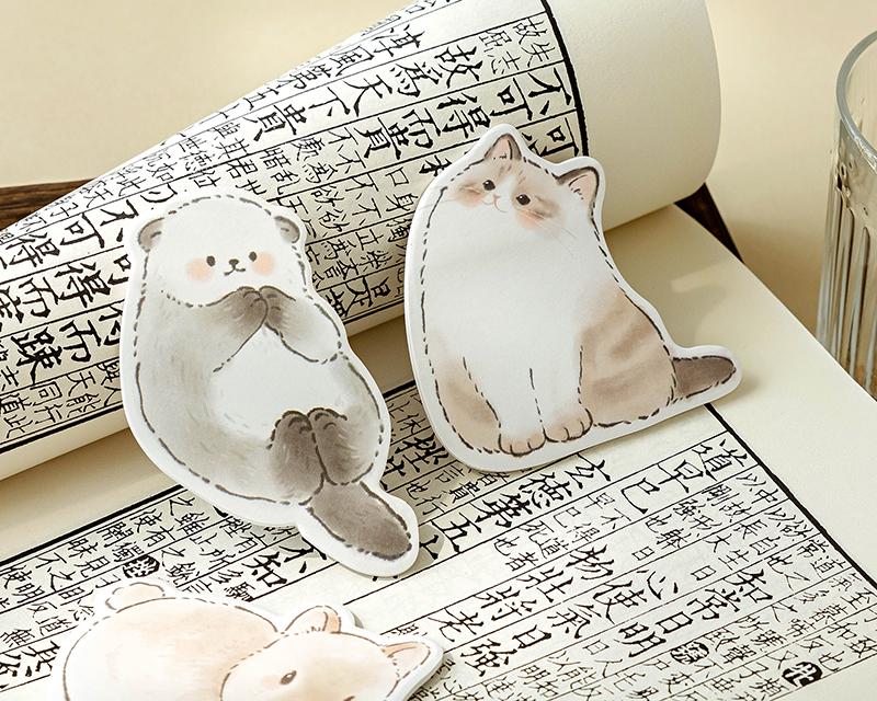 Cute Animal Sticky Notes | Shiba Inu Planner Sticky Memo Pad | Writing Pad | Planner Memo | Stationery Planner Journal Accessory Supplies