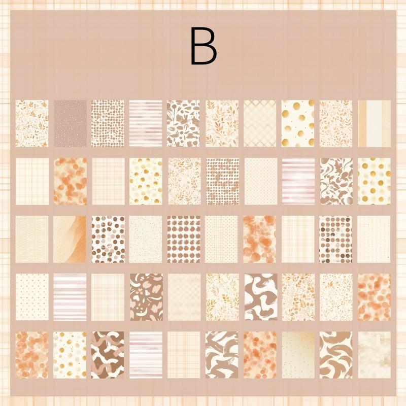 50 Sheets Material Paper | Various Pattern Design Paper for Writing Drawing Card Making Journaling Scrapbooking|Junk Journal Collage Starter